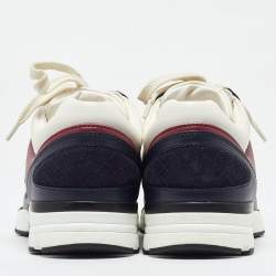 Pre Owned Chanel Multicolor Leather CC Low Top Sneakers Size 37.5