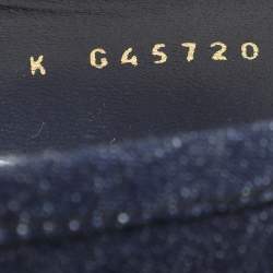 Chanel Navy Blue Denim CC Turnlock Loafers Size 36