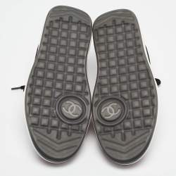 Chanel Multicolor Mesh and Suede CC Low Top Sneakers Size 40.5