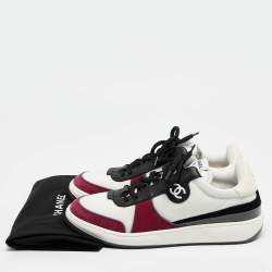 Chanel Multicolor Mesh and Suede CC Low Top Sneakers Size 40.5