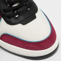 Chanel Multicolor Mesh and Suede CC Low Top Sneakers Size 40.5