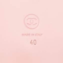 مملوكة مسبقًا Chanel Cream/Pink Tweed Fabric Dad Sandals Size 40