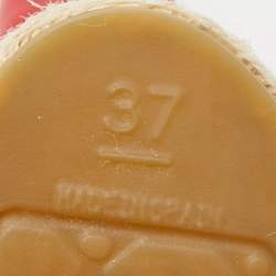 Pre Owned Chanel Red Leather CC Logo Espadrilles Size 37