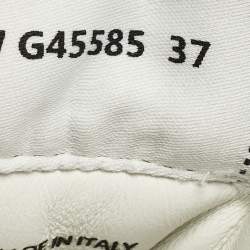 Pre Owned حذاء رياضي شانيل جلد وتويد أسود/ذهبي مزين سي سي منخفض من أعلى مقاس 39