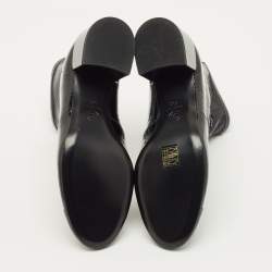 مملوكة مسبقًا Chanel CC Size 40 Black Patent Leather Ankle Length Boots