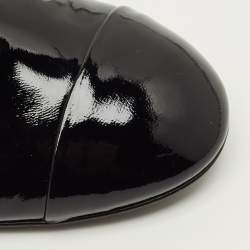 مملوكة مسبقًا Chanel CC Size 40 Black Patent Leather Ankle Length Boots