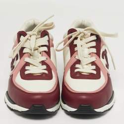 مملوكة مسبقًا Chanel CC Size 39.5 Multicolor Leather and Suede Lace Up Sneakers