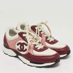 مملوكة مسبقًا Chanel CC Size 39.5 Multicolor Leather and Suede Lace Up Sneakers