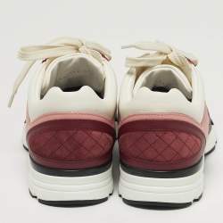 مملوكة مسبقًا Chanel CC Size 39.5 Multicolor Leather and Suede Lace Up Sneakers