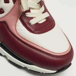 مملوكة مسبقًا Chanel CC Size 39.5 Multicolor Leather and Suede Lace Up Sneakers