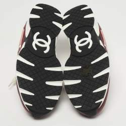 مملوكة مسبقًا Chanel CC Size 39.5 Multicolor Leather and Suede Lace Up Sneakers