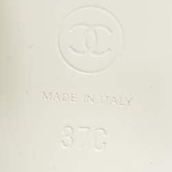 مملوكة مسبقًا Chanel Size 37 Multicolor Fabric and Patent Leather Cap Toe Block Heel Slingback Pumps