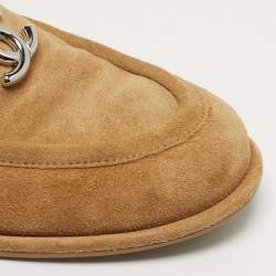 Pre Owned حذاء لوفرز شانيل سى سى شامواه بني مقاس 38.5