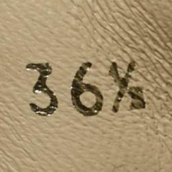 Pre Owned Chanel CC Size 36.5 Multicolor Leather and Python Leather Low Top Sneakers