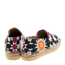 Pre Owned حذاء إسبادريل شانيل أوكتاغون كانفاس مطبوع متعدد الألوان مقاس 41