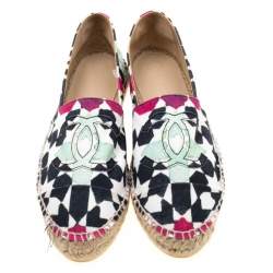 Pre Owned حذاء إسبادريل شانيل أوكتاغون كانفاس مطبوع متعدد الألوان مقاس 41