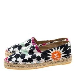 Pre Owned حذاء إسبادريل شانيل أوكتاغون كانفاس مطبوع متعدد الألوان مقاس 41