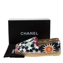 Pre Owned حذاء إسبادريل شانيل أوكتاغون كانفاس مطبوع متعدد الألوان مقاس 41