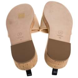 مملوكة مسبقًا صندل سلايد شانيل فيلين شعار أسود / بيج مقاس 40