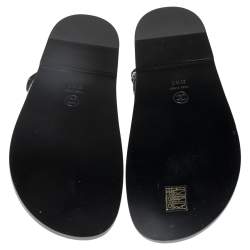 Pre Owned Chanel Black Quilted Leather Dad Sandals Size 39.5