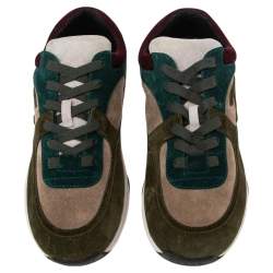 Pre Owned حذاء رياضي شانيل رباط علوي سويدي متعدد الألوان مقاس 38