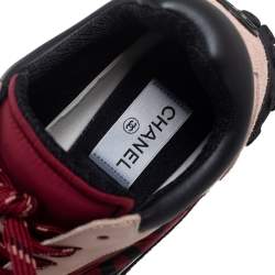 Pre Owned Chanel Multicolor Suede, Leather and Nylon CC Low Top Sneakers Size 39