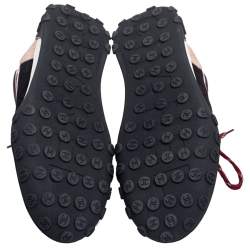 Pre Owned Chanel Multicolor Suede, Leather and Nylon CC Low Top Sneakers Size 39