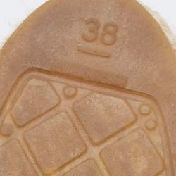 Pre Owned Chanel Black Woven Raffia and Grosgrain Fabric CC Cap Toe Flat Espadrilles Size 38