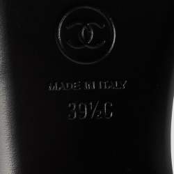 Pre Owned Chanel Purple/Pink Python Chain Detail Strappy Flat Sandals Size 39.5