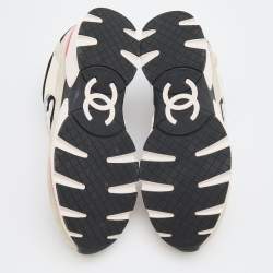 مملوكة مسبقًا Chanel Multicolor Suede and Mesh CC Low Top Sneakers Size 37.5