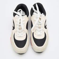 مملوكة مسبقًا Chanel Multicolor Suede and Mesh CC Low Top Sneakers Size 37.5