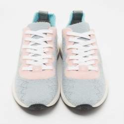 Chanel Multicolor Quilted Knit Sock Sneakers Size 40 