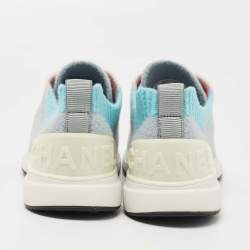 Chanel Multicolor Quilted Knit Sock Sneakers Size 40 