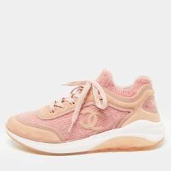 Trainers Chanel Pink size 38.5 EU in Suede - 25278666