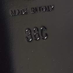 مملوكة مسبقًا Chanel Black Leather CC Bow Ballet Flats Size 38