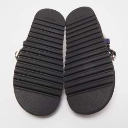 مملوكة مسبقًا Chanel Multicolor Quilted Leather CC Sandals Size 37.5