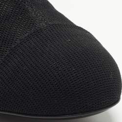 Chanel Black Mesh Knee Length Boots Size 41