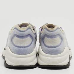مملوكة مسبقًا Chanel Purple/White Mesh CC Low Top Sneakers Size 37