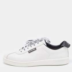 Chanel Calfskin Sneakers White Fuchsia - NOBLEMARS