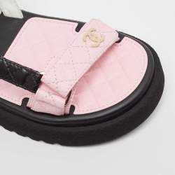 Chanel Multicolor Leather Interlocking CC Logo Sandals Size 40