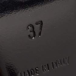 Chanel Black Satin Cap Toe Mules  Size 37