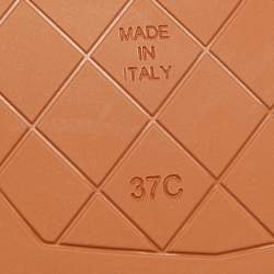 مملوكة مسبقًا صندل شانيل سي سي جلد بني بحزام خلفي للكاحل مقاس 37