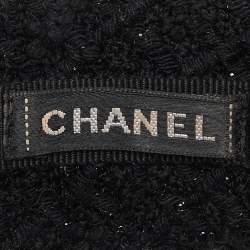 Pre Owned Chanel Black Tweed Headband