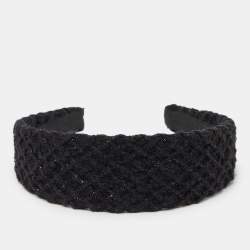 Pre Owned Chanel Black Tweed Headband