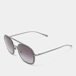 Pre Owned Chanel Gunmetal Tone/Grey Gradient 4249 Pilot Sunglasses