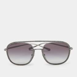 Pre Owned Chanel Gunmetal Tone/Grey Gradient 4249 Pilot Sunglasses