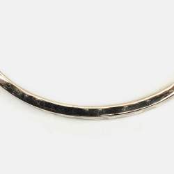 Pre Owned Chanel Logo Enamel Gold Tone Cuff Bracelet M