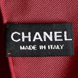 Pre Owned Chanel Red Chanel Cruise Print Silk Square Scarf