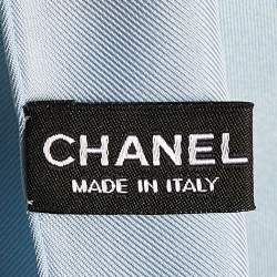 Chanel Blue Chanel Cruise Print Silk Scarf