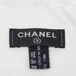 Pre Owned Chanel Multicolor Coco Cuba Print Silk Shawl